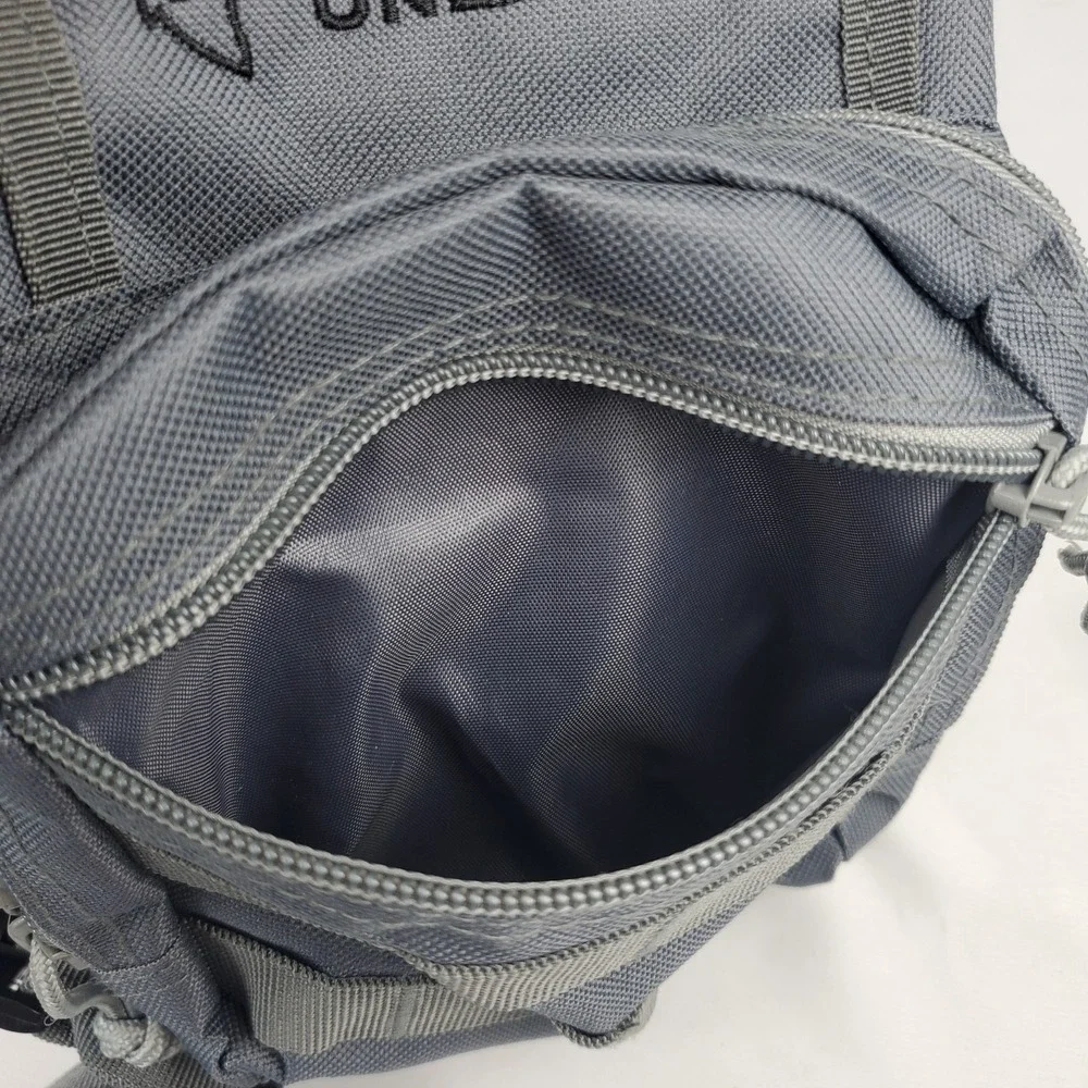 Trout Unlimited Gray Canvas Sling Pack Crossbody Bag w MOLLE Pockets NWOT